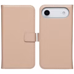 Selencia Echt Leren Bookcase Apple iPhone 17 Air - Dusty Pink