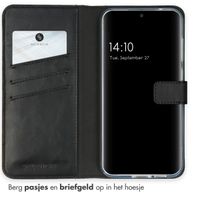 Selencia Echt Leren Bookcase Samsung Galaxy S23 FE - Zwart
