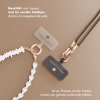 Selencia Telefoonkoorden Set met Parels en Schelpen - Mocha Brown