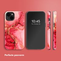 Selencia Vivid Tough Backcover met MagSafe iPhone 14 - Rosy Marble