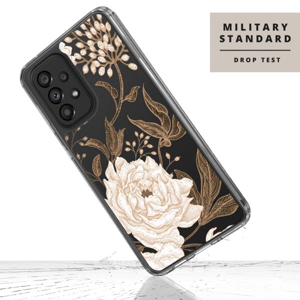 Selencia Fashion Extra Beschermende Backcover Samsung Galaxy A33 - Golden Flowers