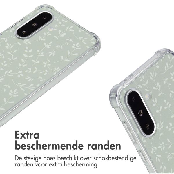imoshion Design hoesje met koord Samsung Galaxy A36 - Smoke Green Flowers