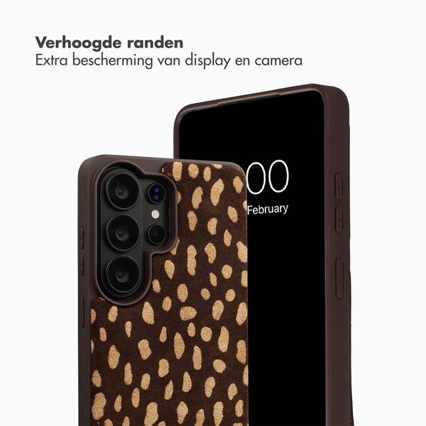 Selencia Nova Real Leather Backcover met Koord en Pashouder Samsung Galaxy S26 Ultra - Fawn Chic