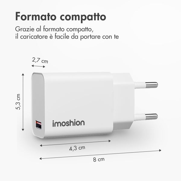 imoshion Wall Charger 18 Watt | USB-A - Wit