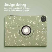 imoshion 360° Draaibare Design Bookcase Apple iPad Pro 11 (2024) M4 - Green Flowers
