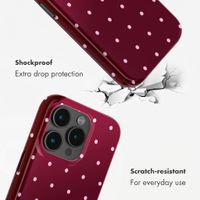 Selencia Vivid Back Cover Apple iPhone 15 Pro - Happy Dots Burgundy