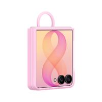 Samsung Silicone Magnet Cover Ring Samsung Galaxy Z Flip 8 - Roze