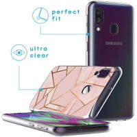 imoshion Design hoesje Samsung Galaxy A40 - Grafisch Koper / Roze