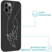 imoshion Design hoesje iPhone 12 (Pro) - Hand - Zwart