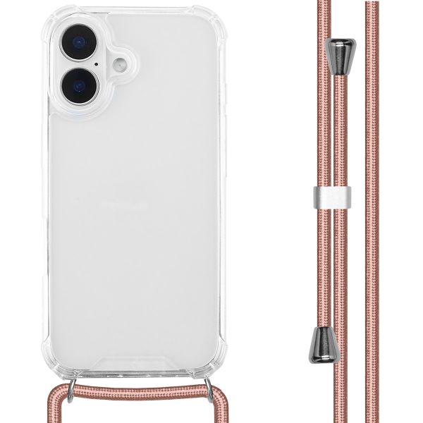 imoshion Backcover met koord iPhone 16 - Rosé Goud