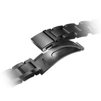 Uniq Osta Stalen band met zelf-verstelbare links Apple Watch Series 1 t/m 11 / SE / Ultra (44/45/46/49 mm) - Midnight Black