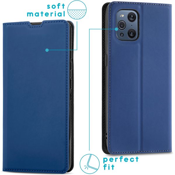 imoshion Slim Folio Bookcase Oppo Find X3 Pro 5G - Donkerblauw