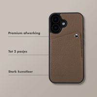 Selencia Riva Backcover met Pashouder Apple iPhone 17 - Mocha Brown