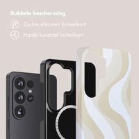 Selencia Vivid Backcover met MagSafe Samsung Galaxy S26 Ultra - Desert Waves Beige