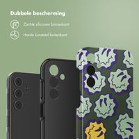 Selencia Vivid Tough Backcover Samsung Galaxy A15 (5G/4G) - Wavy Smiley Green