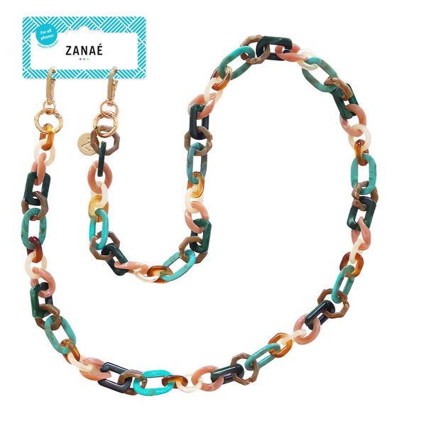 Zanae Universeel telefoon koord ketting - Blue Land