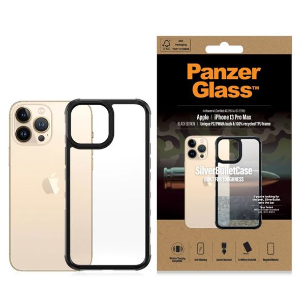 PanzerGlass SilverBullet ClearCase Apple iPhone 13 Pro Max - Zwart