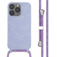 imoshion Siliconen design hoesje met koord iPhone 13 Pro - Butterfly