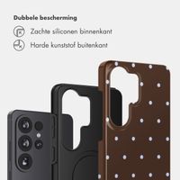 Selencia Vivid Backcover Samsung Galaxy S26 Ultra - Happy Dots Chocolate