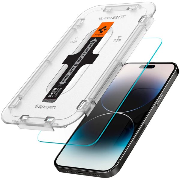 Spigen GLAStR EZ Fit Screen Protector 2 Pack + Applicator Apple iPhone 14 Pro Max