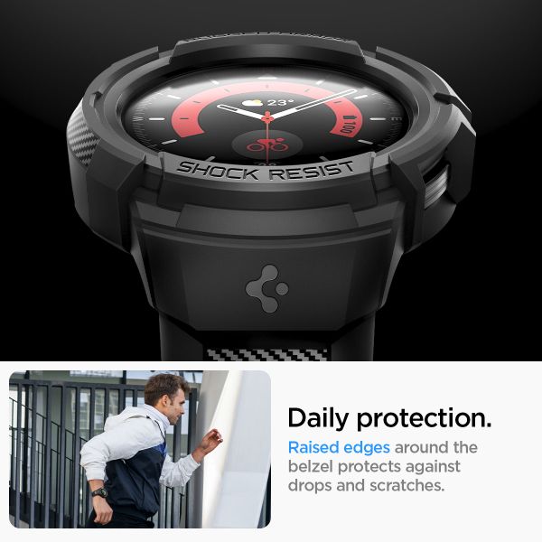 Spigen Rugged Armor™ Pro Case Samsung Galaxy Watch 5 Pro - 45 mm - Black