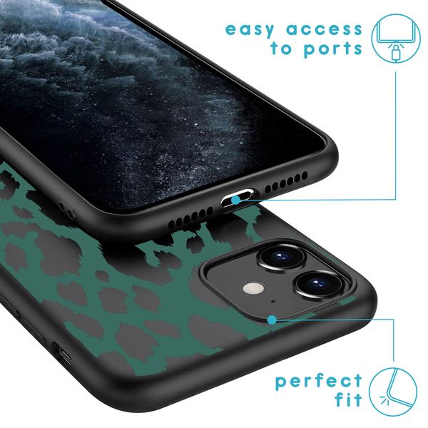 imoshion Design hoesje iPhone 11 - Luipaard - Groen / Zwart