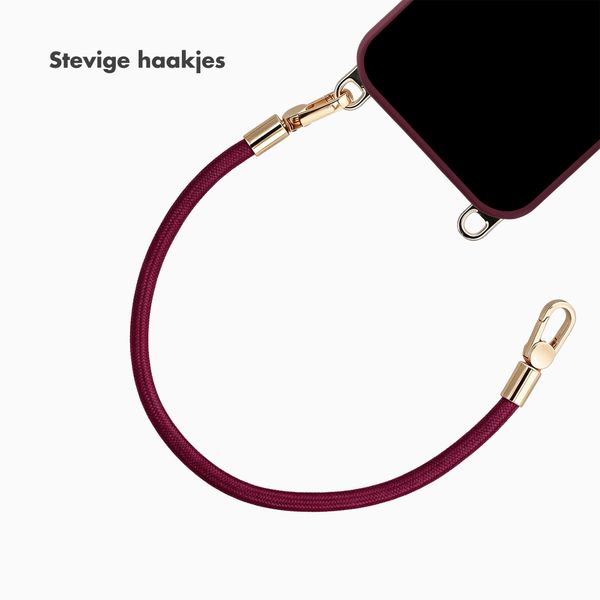 Selencia Universeel Polskoord met 2 haken - Bold Burgundy
