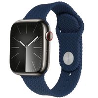 imoshion Siliconen geweven bandje Apple Watch Series 1 t/m 9 / SE (38/40/41 mm) | Series 10 (42 mm) - Donkerblauw