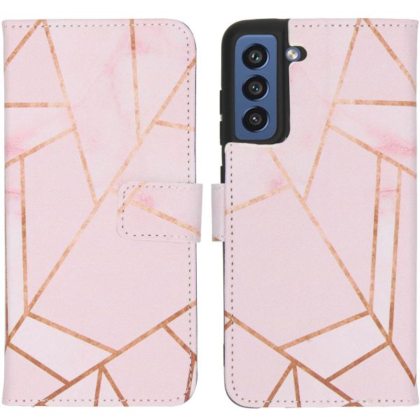 imoshion Design Softcase Bookcase Galaxy S21 FE - Pink Graphic