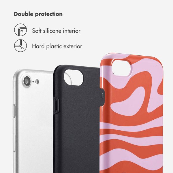 Selencia Vivid Back Cover Apple iPhone SE (2022 / 2020) / 8 / 7 / 6(s) - Dream Swirl Pink