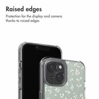 imoshion Design hoesje Apple iPhone 15 - Smoke Green Flowers