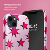Selencia Vivid Backcover met MagSafe Apple iPhone 13 - Stars Rubine Red Light Pink