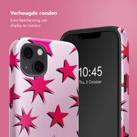 Selencia Vivid Tough Backcover met MagSafe iPhone 13 - Stars Rubine Red Light Pink