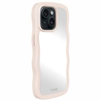 Holdit Wavy Case iPhone 13/14/15 - Light Beige / Mirror