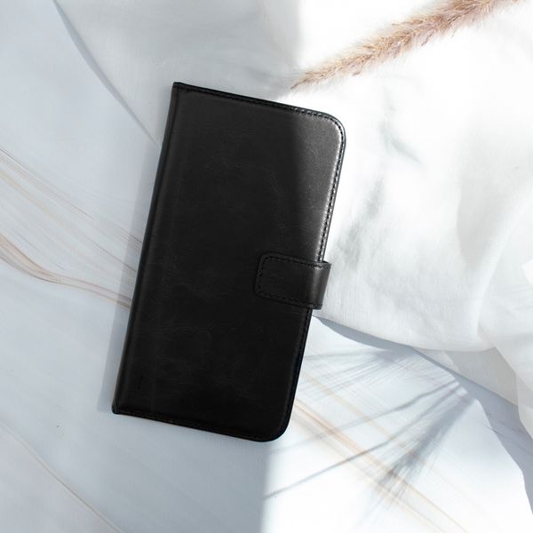 Selencia Echt Leren Bookcase OnePlus 7 Pro - Zwart