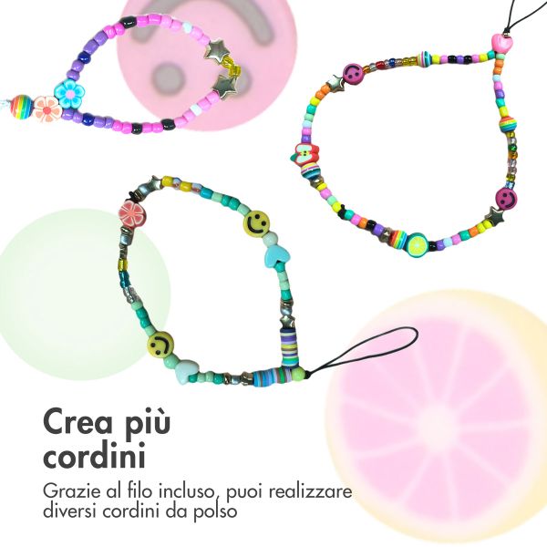 imoshion DIY telefoonkoord - Universeel - Happy / Love - Meerkleurig
