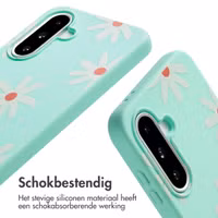 imoshion Siliconen design hoesje met koord Samsung Galaxy A36 / A56 - Green Flower Distance