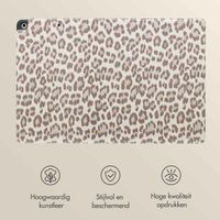 Selencia Sabi Bookcase Apple iPad 9 (2021) 10.2 inch / iPad 8 (2020) 10.2 inch / iPad 7 (2019) 10.2 inch - Soft Ivory