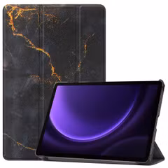 imoshion Trifold Design Bookcase Samsung Tab S10 FE / S9 FE - Black Marble