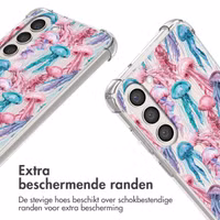 imoshion Design hoesje met koord Samsung Galaxy S23 - Jellyfish Watercolor