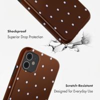 Selencia Vivid Back Cover Apple iPhone 11 - Happy Dots Chocolate