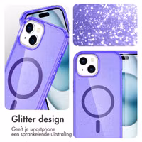 imoshion Sparkle Backcover met MagSafe Apple iPhone 15 - Glitter Paars