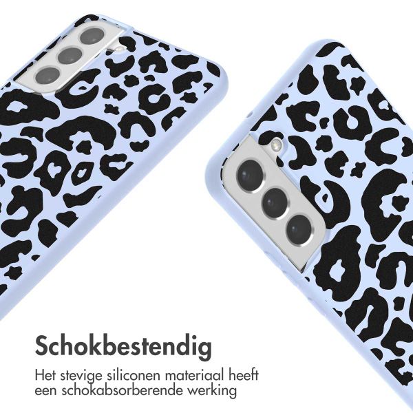 imoshion Siliconen design hoesje met koord Samsung Galaxy S22 Plus - Animal Lila