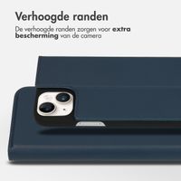 Accezz Premium Leather Slim Bookcase iPhone 14 Plus - Donkerblauw