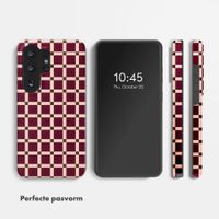 Selencia Vivid Backcover met MagSafe Samsung Galaxy S26 Ultra - Check This Burgundy