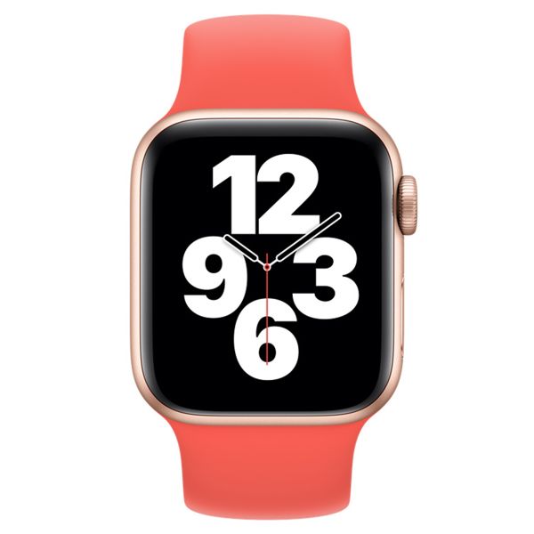 Apple Siliconen solobandje Apple Watch | 44/45/46/49 mm - Maat 11 - Pink Citrus