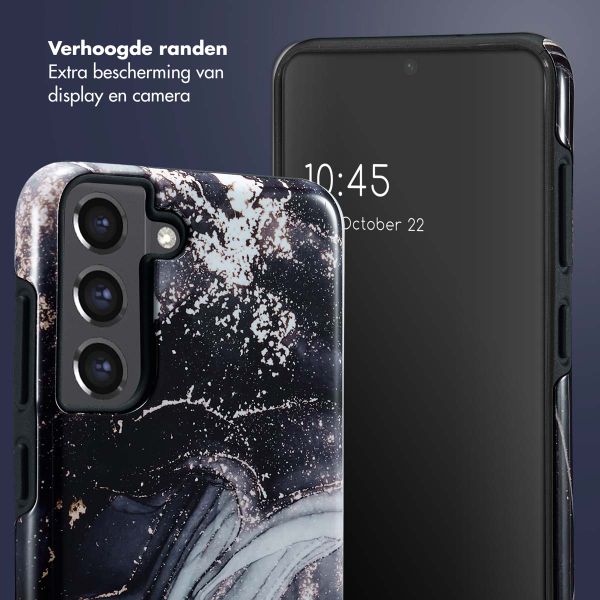 Selencia Vivid Backcover Samsung Galaxy S21 FE - Chic Marble Black