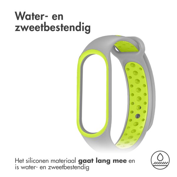 imoshion Siliconen sport bandje Xiaomi Mi Band 5 / 6 - Grijs / Lime