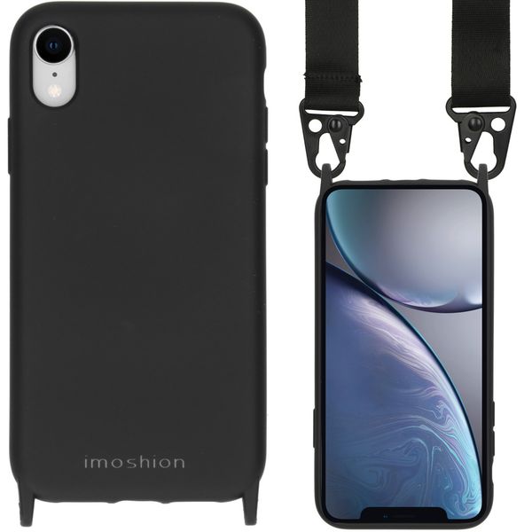 imoshion Color Backcover met koord - Nylon Strap iPhone Xr - Zwart