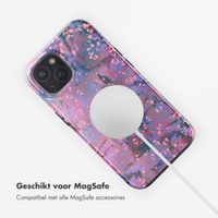 Selencia Vivid Backcover met MagSafe Apple iPhone 15 - Fresh Paint Flower Orange